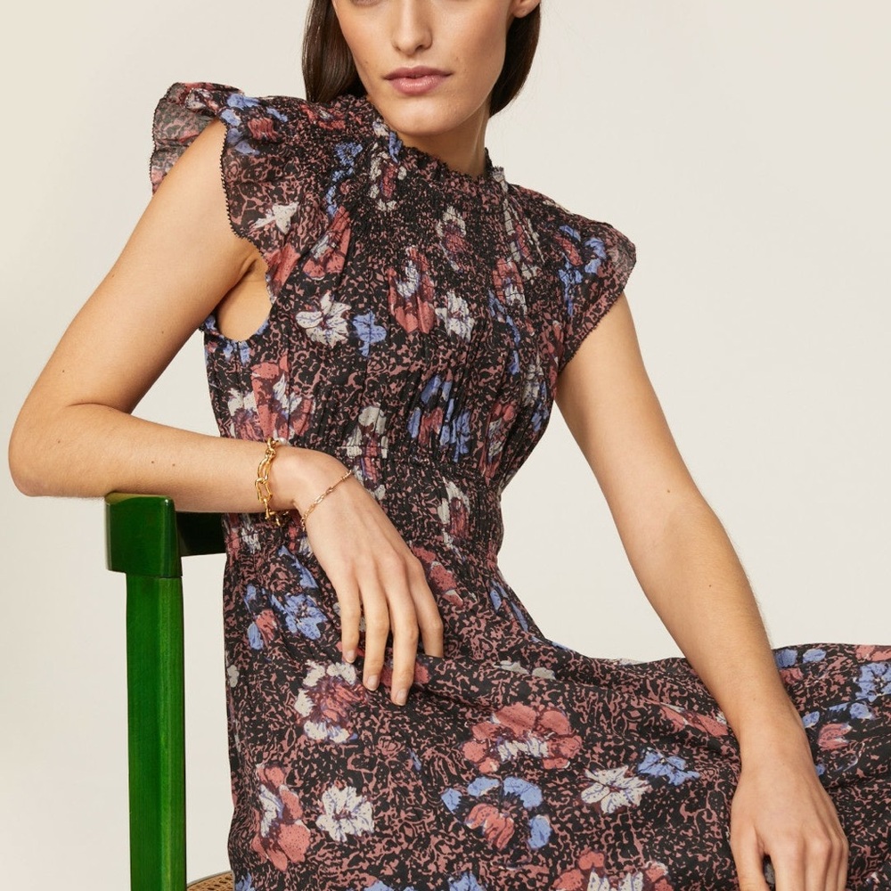 Cleobella Floral Maxi Dress - Black, Red, Blue - Picture 5 of 6